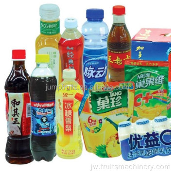 Paket Jus Oranye ing Mesin Pengukuran Botol